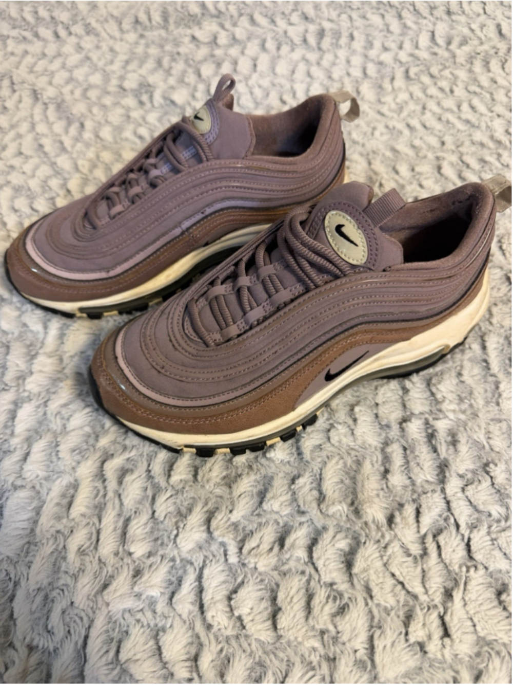 Nike Air Max 97 Unisex Kids Purple/Brown Leather Low Top Lace-Up US 7 917646-200